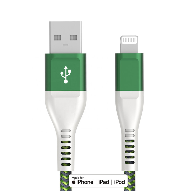 Original MFI Certified USB To Lightning Cable Colorful Nylon Braided C89 2.4A