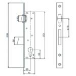 Construction Stainless Steel Sliding Door Lock Body For Wooden Door