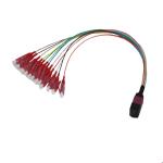 OM4 MMF MPO Fiber Optic Patch Cord Breakout Cable Female Female Connector Type B