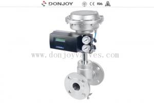 China SS Actuator Regulation Pneumatic Globe valves with flange end / Steam valve wholesale