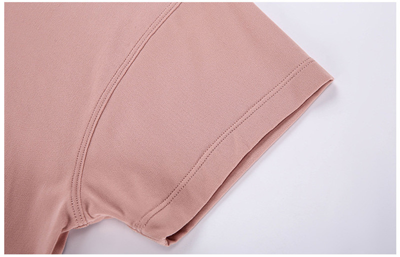 Quick Drying Loose Short Sleeve T Shirt Womens Fitting Yoga Crop Tops