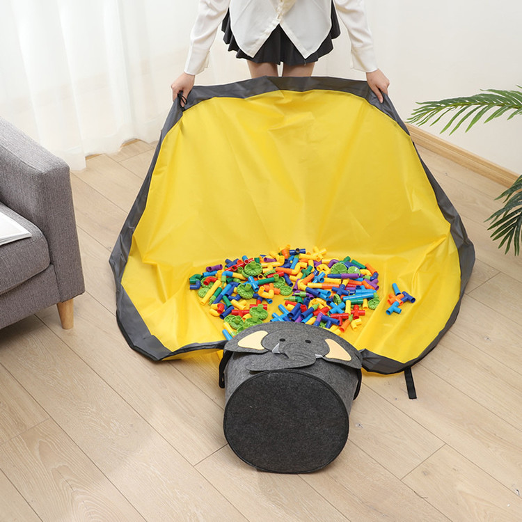 Waterproof Washable Toy Storage Basket And Play Mat Household Storage Organization