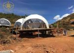 850gsm Blockout Double Geodesic Dome Glamping Tent PVC Coated Fabric Use In