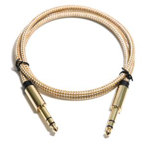 China Guita String RCA Audio Cable 6.35MM Knited Rope Fine Metal Interface 0.8M wholesale