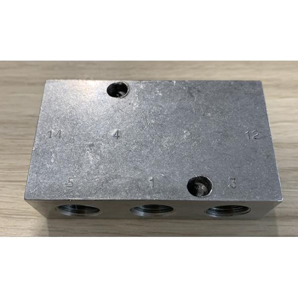 Custom 6061 Lathe Turning Services Hydraulic Manifold Valve Block
