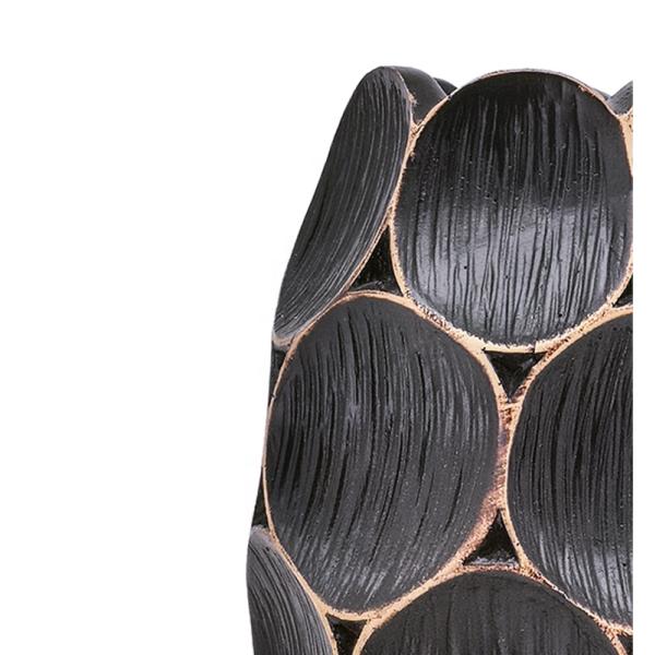Luxury Polyresin Vase for Party Table Decor High Quality Creative Geometric Shape Black Flower/succulent Pots Round Modern