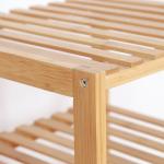 Rectangle Bamboo Shoe Rack Shelf Storage Bin Breathable Household Storage