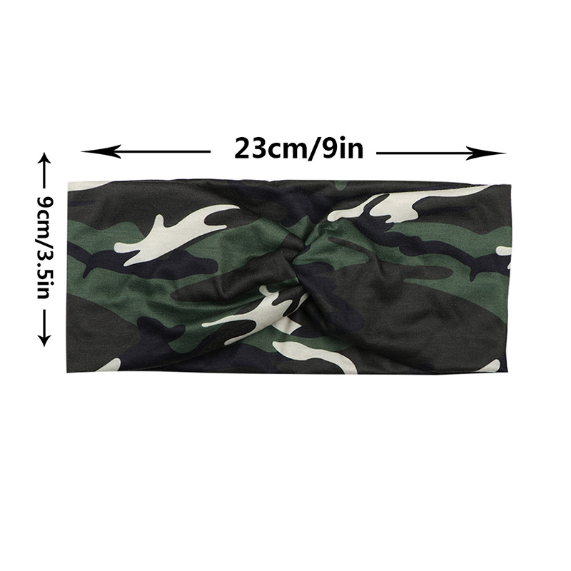 Elastic Camouflage Hair Band 100% Silk For Sports Workout