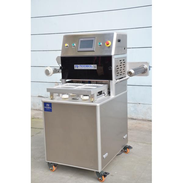 CO2 O2 N2 Gas Flushing Semi Auto MAP Machine 3.5KW For Cooked Food