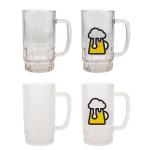 Round Blank Transparent Sublimation Glass Beer Mug 16oz And 22oz