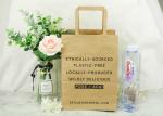 Printing Colored Logo Brown Kraft Paper Bag Paper Handles For Restaurant
