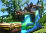 Wet Air Water Slide , Bounce House Water Slide Multicolors Entertainment Anti Uv