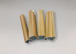 Wood Color 6030 T6 Aluminum Sliding Door Profile , Aluminium Door Extrusions