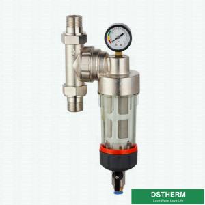 China Whole House Washable Brass Nickel Plated Remove Rust Water Purifier Pre-Filter Backwash Universal Installation Prefilter wholesale
