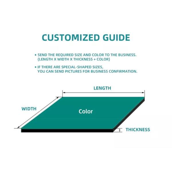 100cm X 90cm Green Rubber Mat , ESD Table Mat For Electronic Assembly