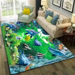 3D Printing Crystal Velvet Floor Carpet Rug Dining Room Floor Mat