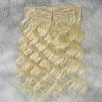 8A-10A Grade Swiss French Lace Wig Extensions 16 Inch Clip In Extensions 613
