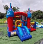 Children Outdoor Bouncy Castle Obstacle Jump Inflatable Bounce House With Slide