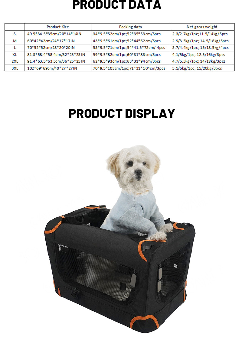 Soft Fabric Dog Crate Outdoor Pet Gear Soft Crate Dog Travel Crate