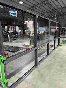 China Modern Aluminium Glass Sliding Window Soundproof White / Black / Grey / Wood Grain Frame wholesale