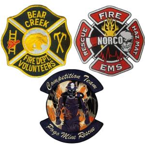 China 3D Eco Friendly Woven Singapore Fire Rescue Patch Merrow Border wholesale