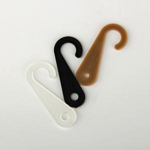 China 17mmx43mm Small Flat Plastic J Hook Hanger For Hats Stocking on sale