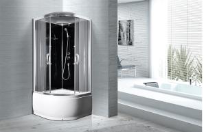 China Custom Large Sliding Door Shower Cubicles Chrome Aluminium Materials KPN2048 wholesale