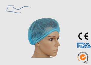 China PP Disposable Head Cap Mob Type Pleated / Round Top Style Sample Free wholesale