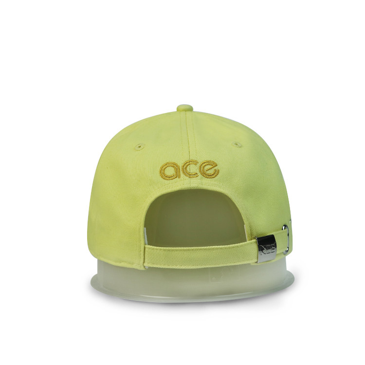 Green Polyester 6 Panel Baseball Cap Flat Visor / Cotton Golf Caps