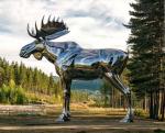 Welding Mirror Polished Stainless Steel Animal Sculpture For Garden Decorate