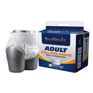 China Unisex Senior Disposable Absorbent Underwear Brief Pants Type with Plain Woven Style wholesale