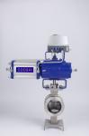 Double Acting Pneumatic Actuator Segment Ball Valve for Beverage Food Manufactur