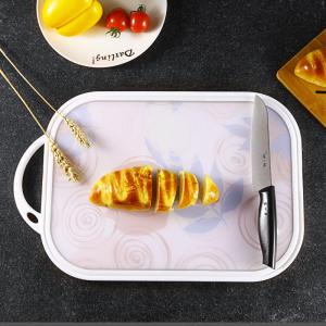 China Fruit Non Slip Plastic Cutting Board With Handle Scale Grooves wholesale