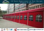 Red color 10x40m aluminum frame pitch roof wedding party tent