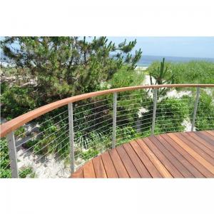 China Decking Aluminum Cable Railing , Stainless Steel Balustrade Wire Deck Railing wholesale