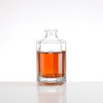 500ml Transparent Whiskey Glass Bottle with Cork Customized Design Hot Stamping
