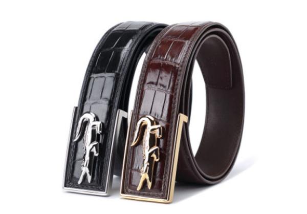 Dongguan factory direct supply genuine alligator belt crocodile leather men's