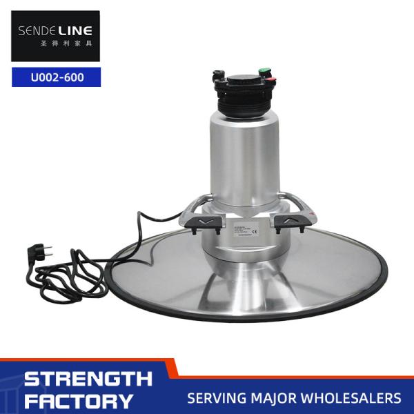 600mm Chrome Barber Chair Base Electric 140# Salon Hair Equipment Part - Height