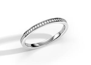 China Half Eternity 9K Gold Ring Stacking 0.36ct Weight for Anniversary wholesale