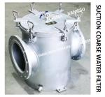 SINGLE COARSE WATER FILTER, SINGLE BASKET STRAIGHT THROUGH COARSE WATER FILTER