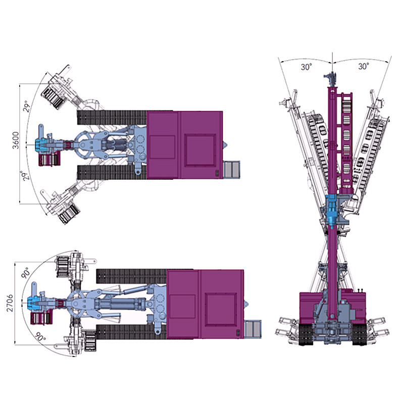 Surface Blast hole Drilling Rig High Efficiency DTH Drilling Rig Crawler Drilling Machine