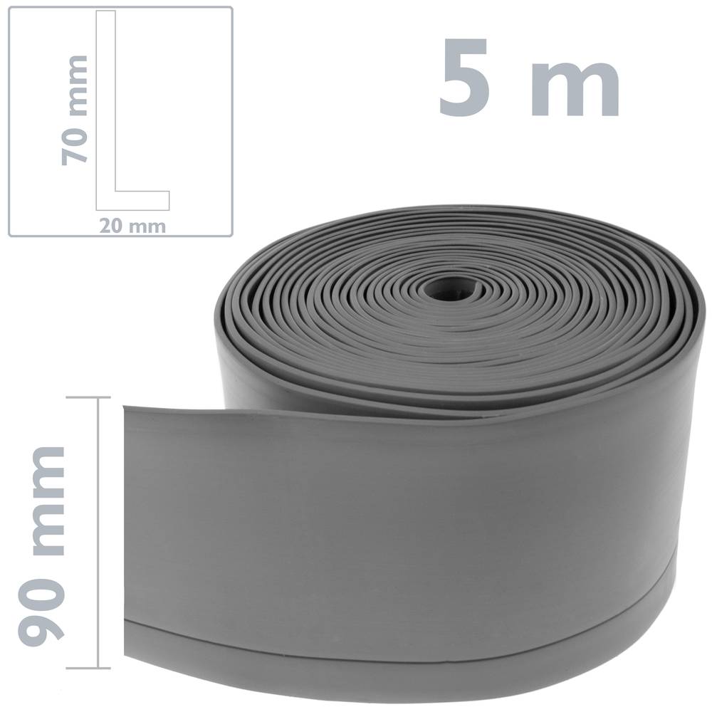 Cutting White Self Adhesive PVC Skirting Board Wall Cove Base Roll Customizable