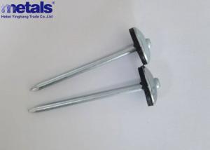 China Ring Shank Hot Galvanized Roofing Nails 2.5XBWG9 With Rubber Washer on sale