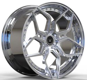 China Ferrari F355 2PC Aluminum Alloy Rims 19x8.5 19x11 Custom Finish Polish Clear Brush wholesale