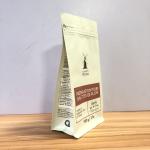 Empty Raw Coffee Bean Bags Packaging Vmpet Composite Square Bottom Bag One Way