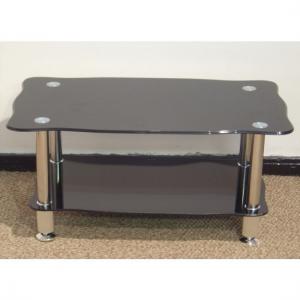 China black glass top coffee tables/center table xyct-049 on sale