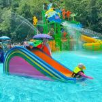 Anti Static Fiberglass Rianbow Water Slide Swimming Pool Aqua Water Park