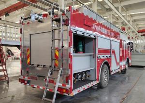 China 100Km/H Fire Brigade Emergency Rescue Truck 6.45m Telescopic Light 5000kg Crane wholesale