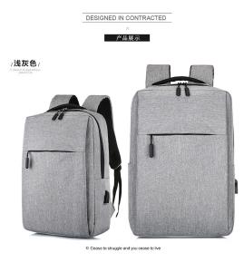 China Two Zipper Pockets Waterproof Nylon USB Laptop Backpack wholesale