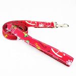 Adjustable Custom Printed LOGO Pet Dog Leash , Durable Nylon Rope Dog Leash
